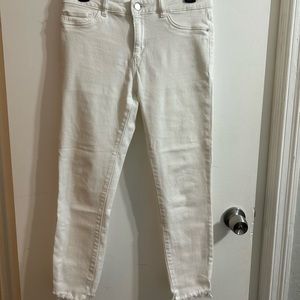 DL1961 White Florence Cropped Pants